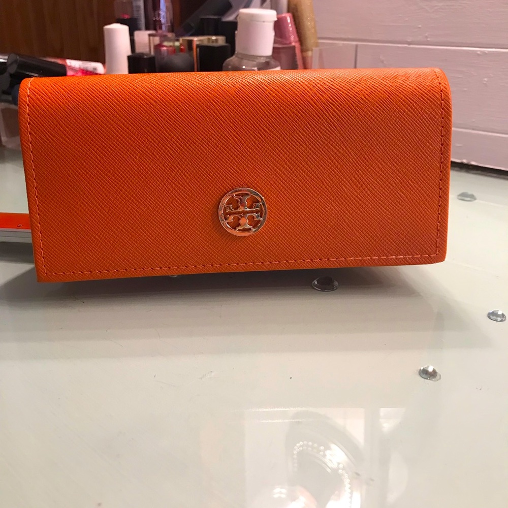 Tory Burch orange sunglasses case
